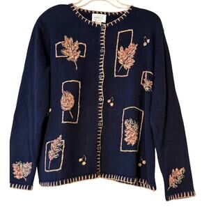 Y2K Christopher & Banks Knitted Fall Sweater, Size L